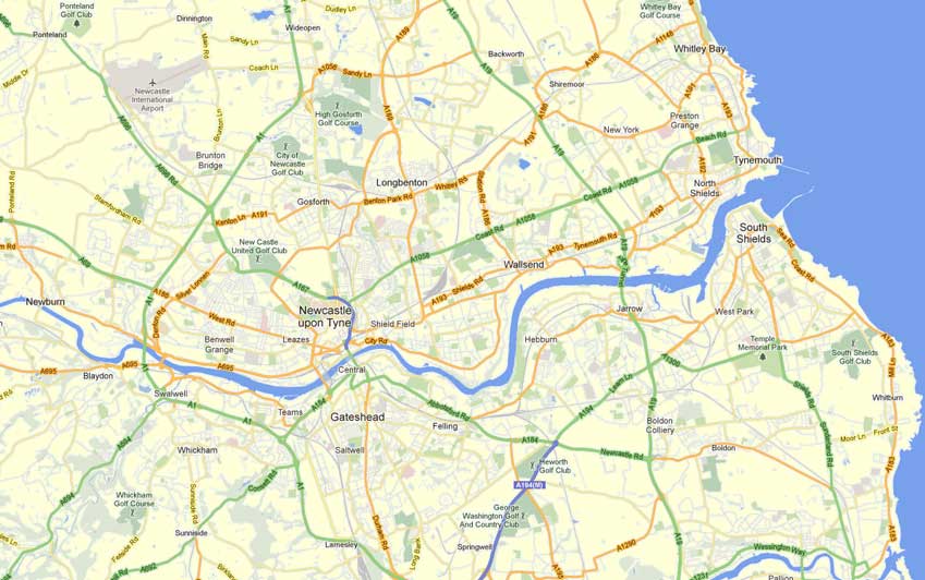 serviced area - newcastle upon tyne